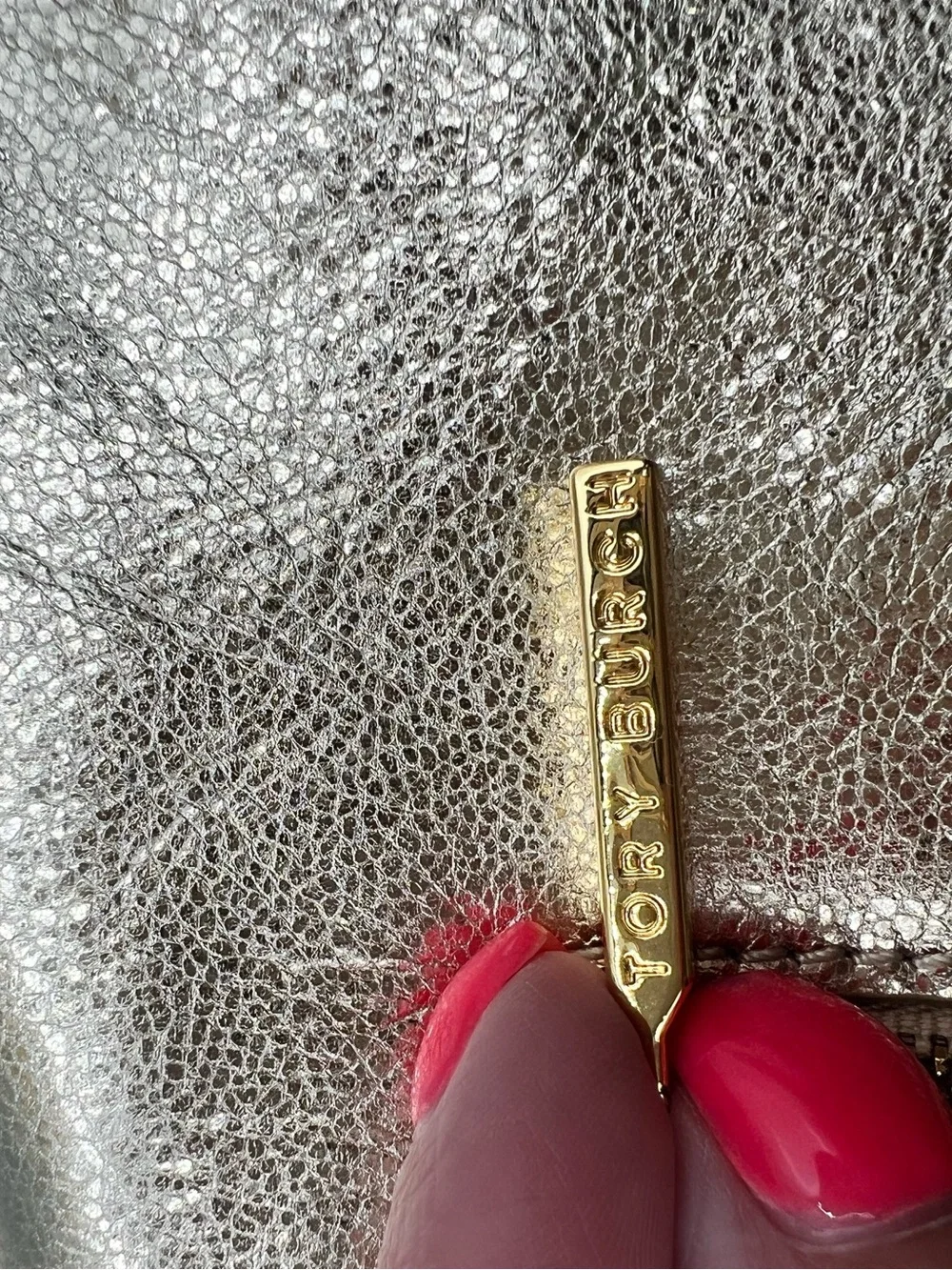 Tory Burch Gold Metallic Leather Clutch & Crossbody Bag